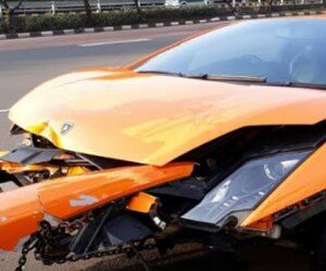 Lamborghini tersangka penodong senjata api ke dua pelajar. (ist)