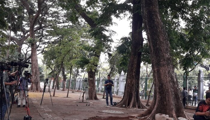 Lokasi ledakan yang terjadi di Silang Monas. (yendhi)
