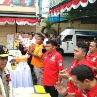 Kapolda Metro Jaya, Irjen Gatot Eddy Pramono saat peluncuran aplikasi MPOK di Markas Polres Pelabuhan Tanjung Priok, Jakarta Utara.(yahya)