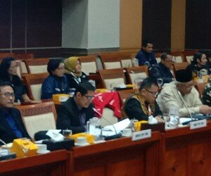Susana RDP Dewas dan Direksi TVRI bersama Komisi I DPR RI. (rizal)