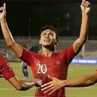 Osvaldo Haay, usai mencetak gol ke gawang Brunei Darussala,. (instagram)