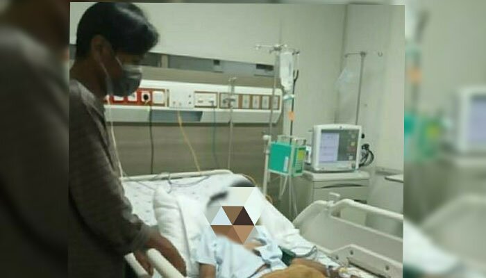 Bocah RAS yang digigit ular di Beji saat dirawat di RS UI Depok. (anton)