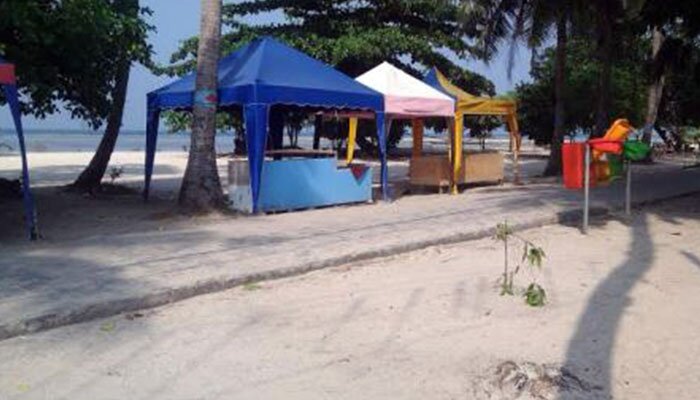 Salah satu titik lokasi penataan PKL di Pulau Untung Jawa.