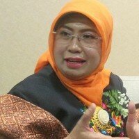 Koordinator Presidium Majelis Nasional Forum Alumni HMI-Wati Hanifah Husein. (Rizal)