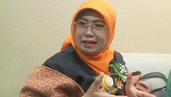 Koordinator Presidium Majelis Nasional Forum Alumni HMI-Wati Hanifah Husein. (Rizal)